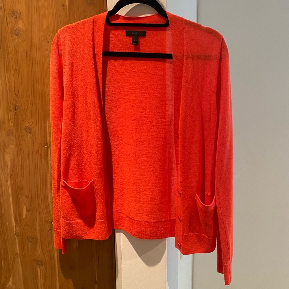 J Crew Pink/orange cardigan